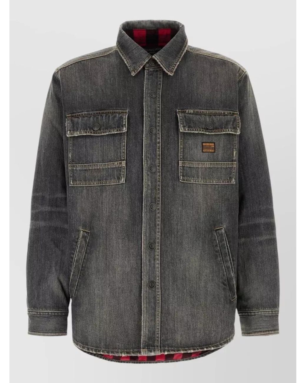 Balenciaga Gray Denim Jacket for men