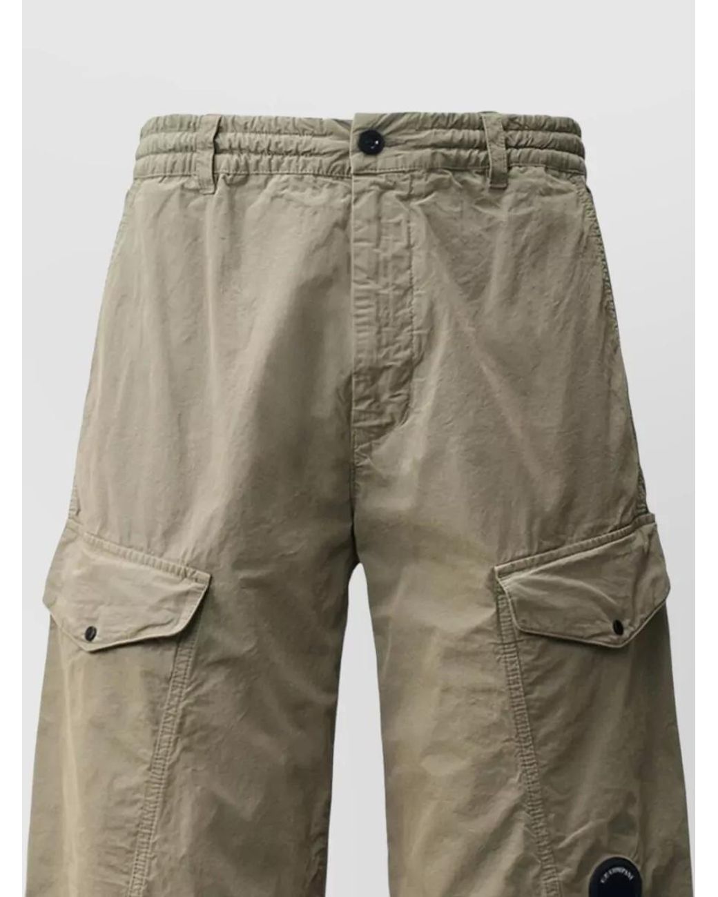 C P Company Natural Cotton Cargo Shorts for men