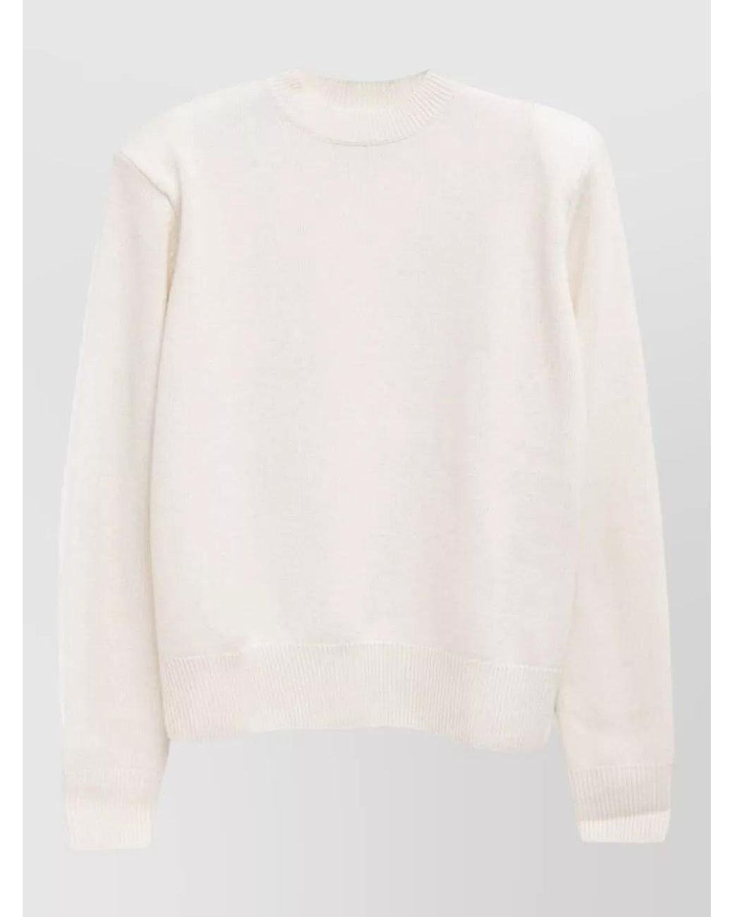 Frankie Shop Natural Cashmere Merino Wool Crewneck Sweater