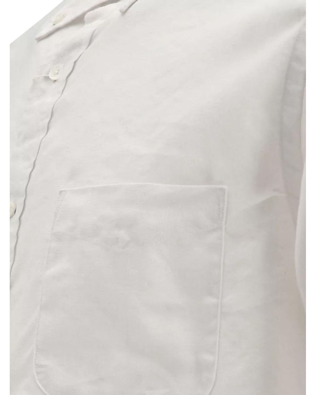 Beams Plus White Linen Shirt for men