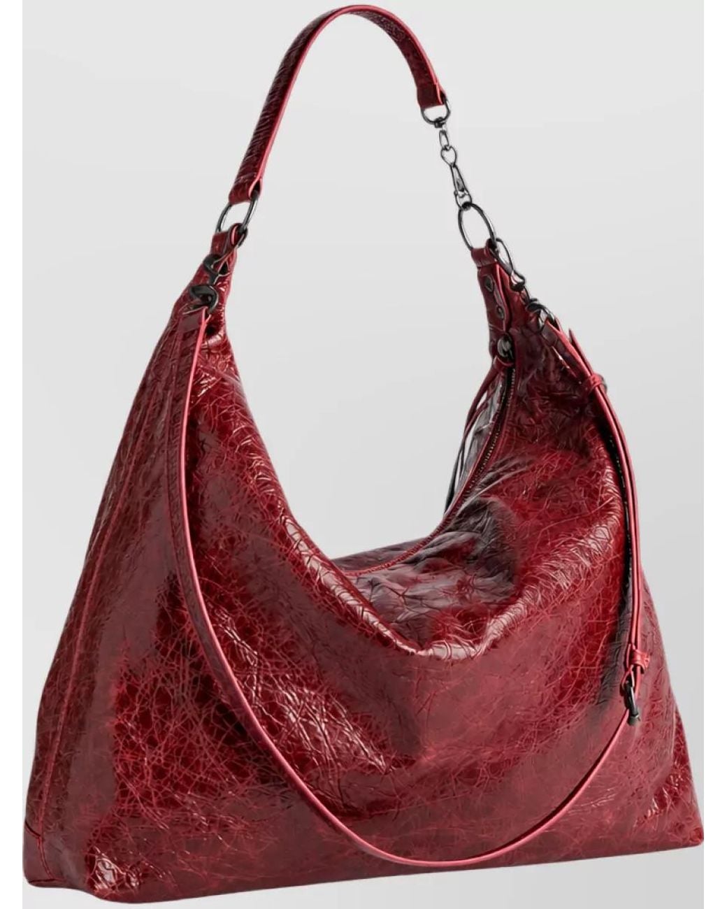 Balenciaga Red Le City Medium Leather Tote Bag