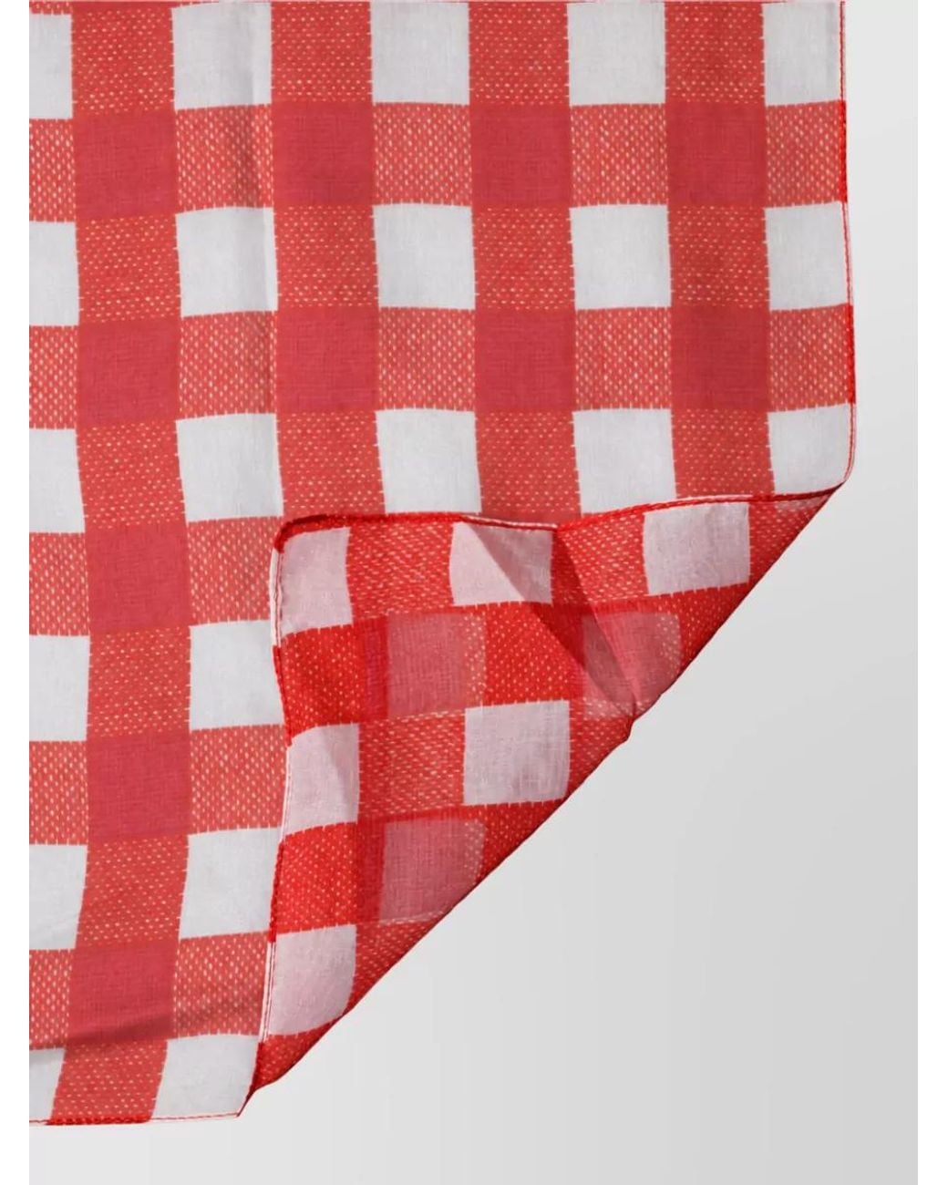 Dolce & Gabbana Red Silk Checked Scarf