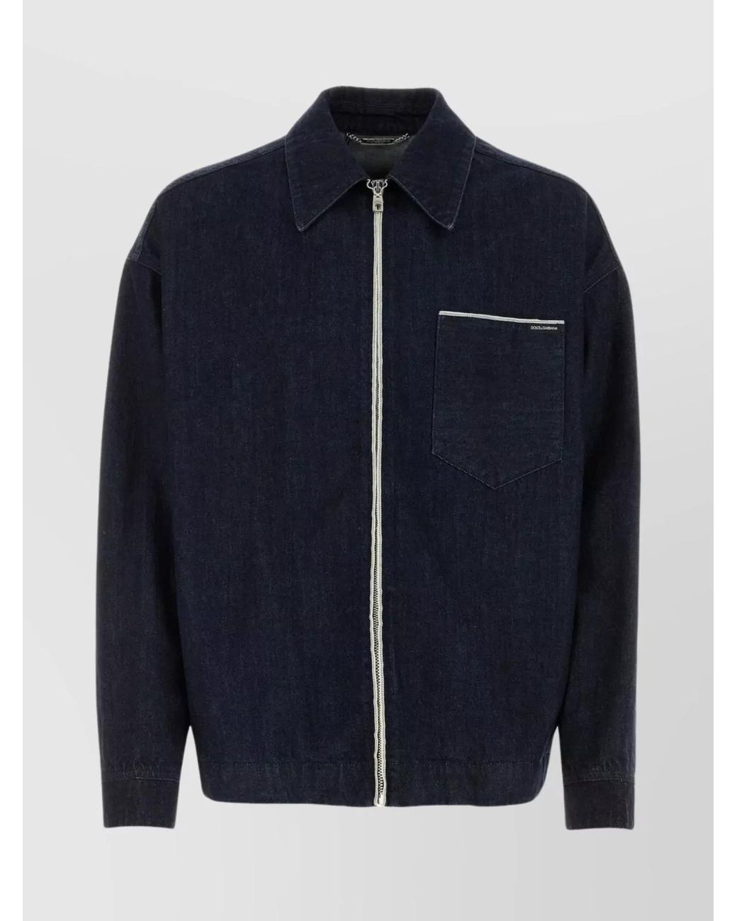 Dolce & Gabbana Blue Denim Regular-Fit Jacket for men