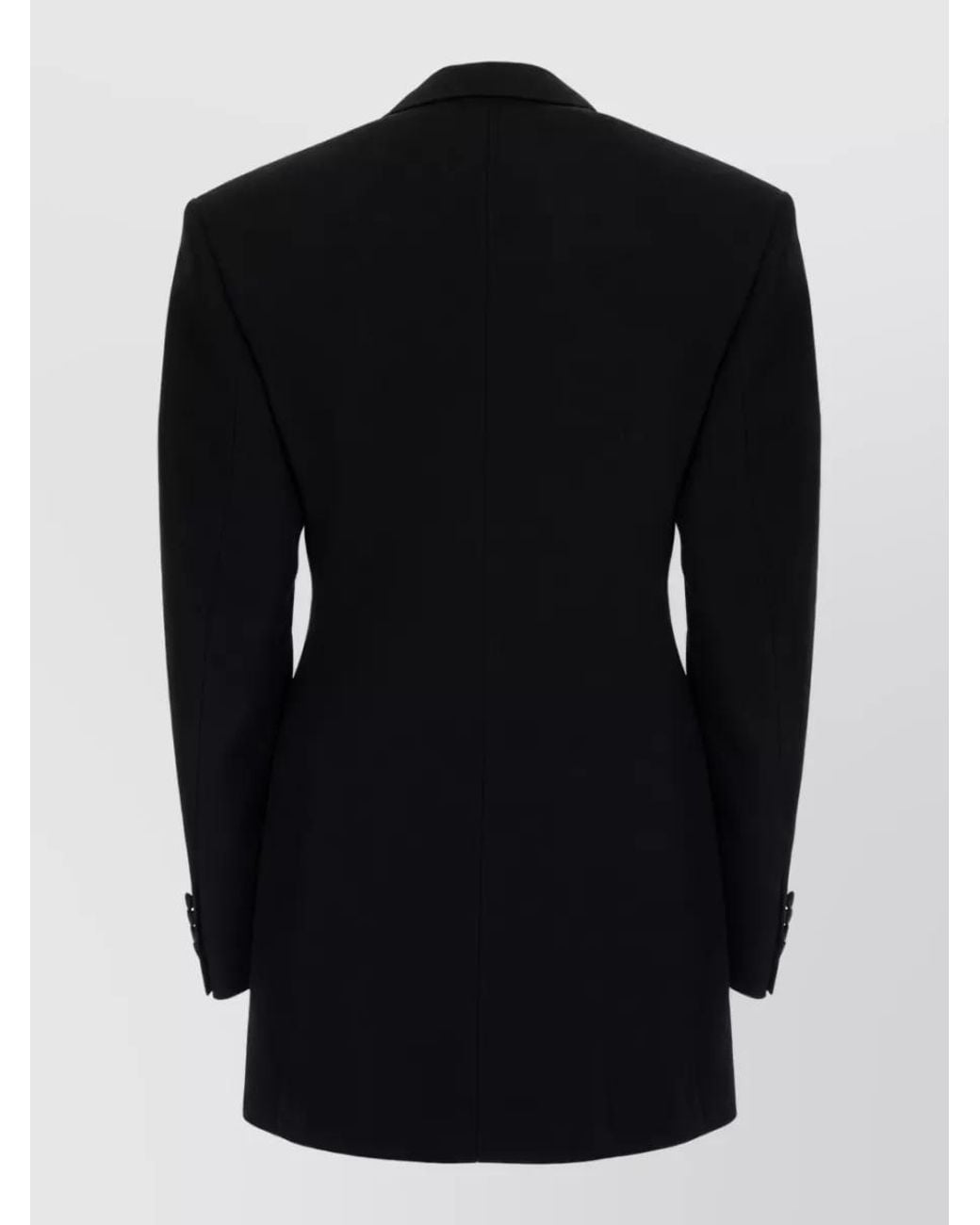 Saint Laurent Black Virgin Wool Single-Breasted Tuxedo Blazer