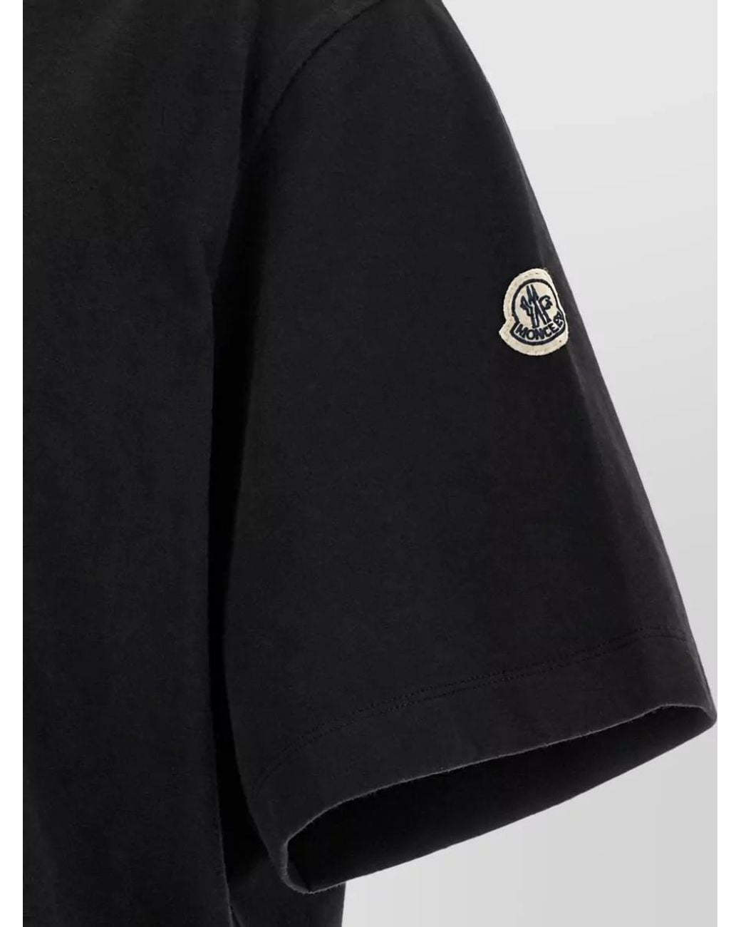 Moncler Genius Black Cotton Graphic Print T-Shirt for men