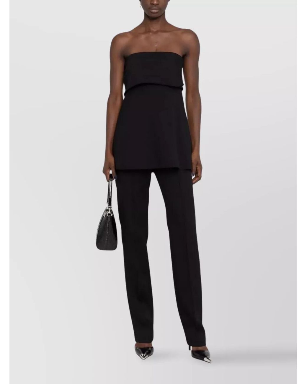 Totême Black Strapless Top