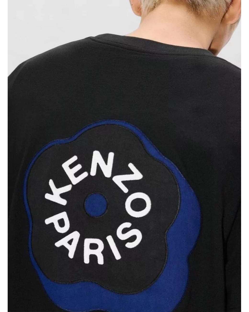 KENZO Black Oversized Cotton Short-Sleeve T-Shirt for men