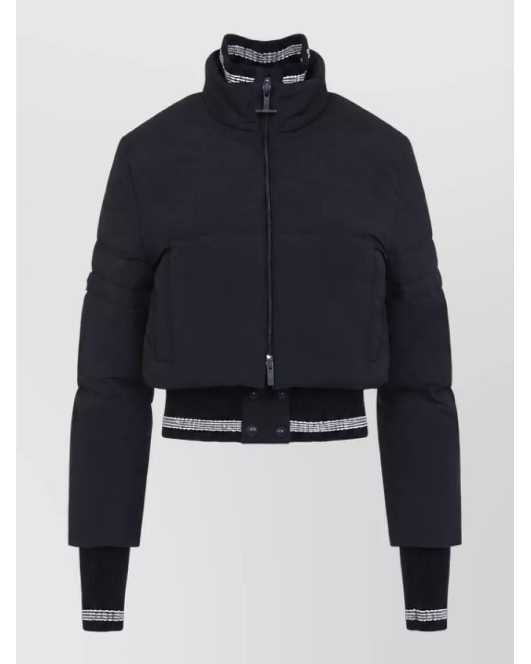 Thom Browne Blue Down Cropped Puffer Jacket