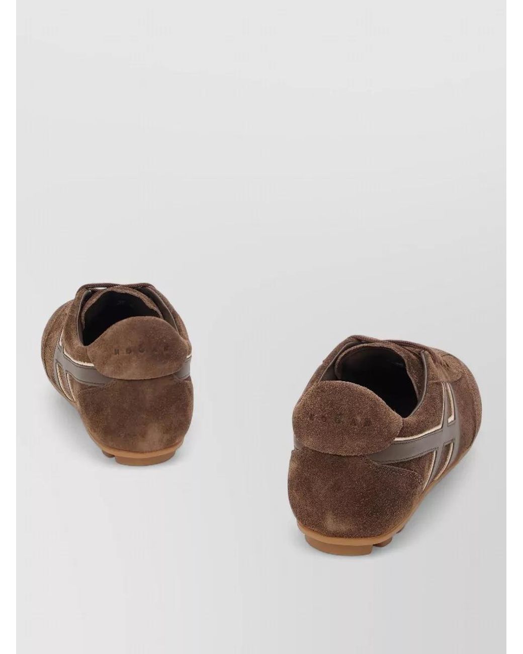 Hogan Brown Suede Lace-Up Sneakers