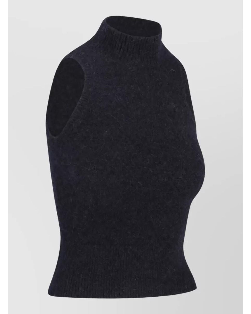 Patou Blue Alpaca Knit Top