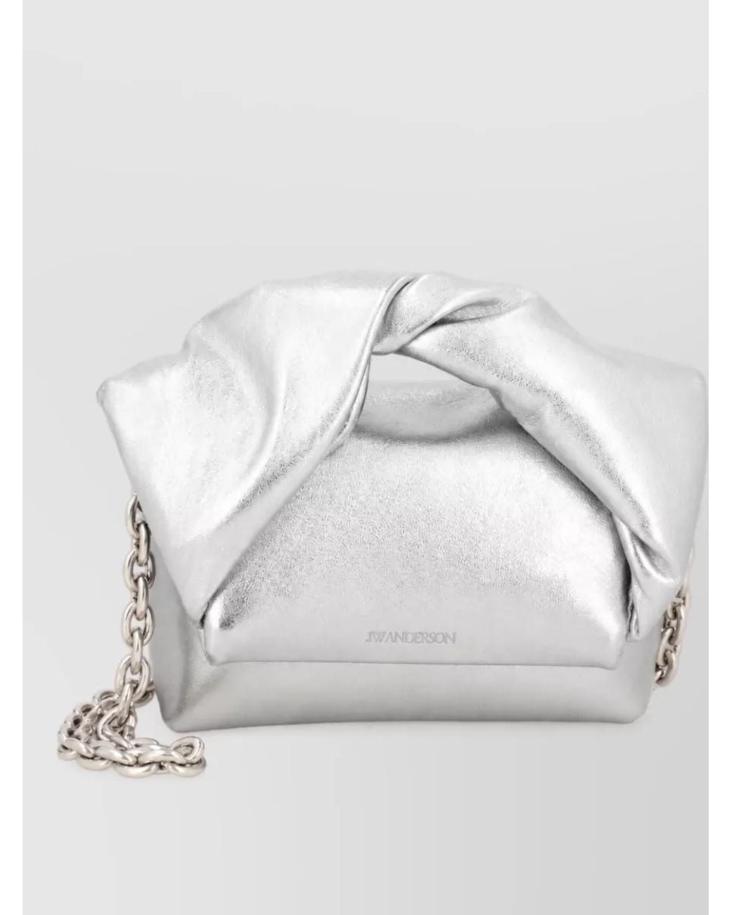 J.W. Anderson Gray Leather Clutch Bag