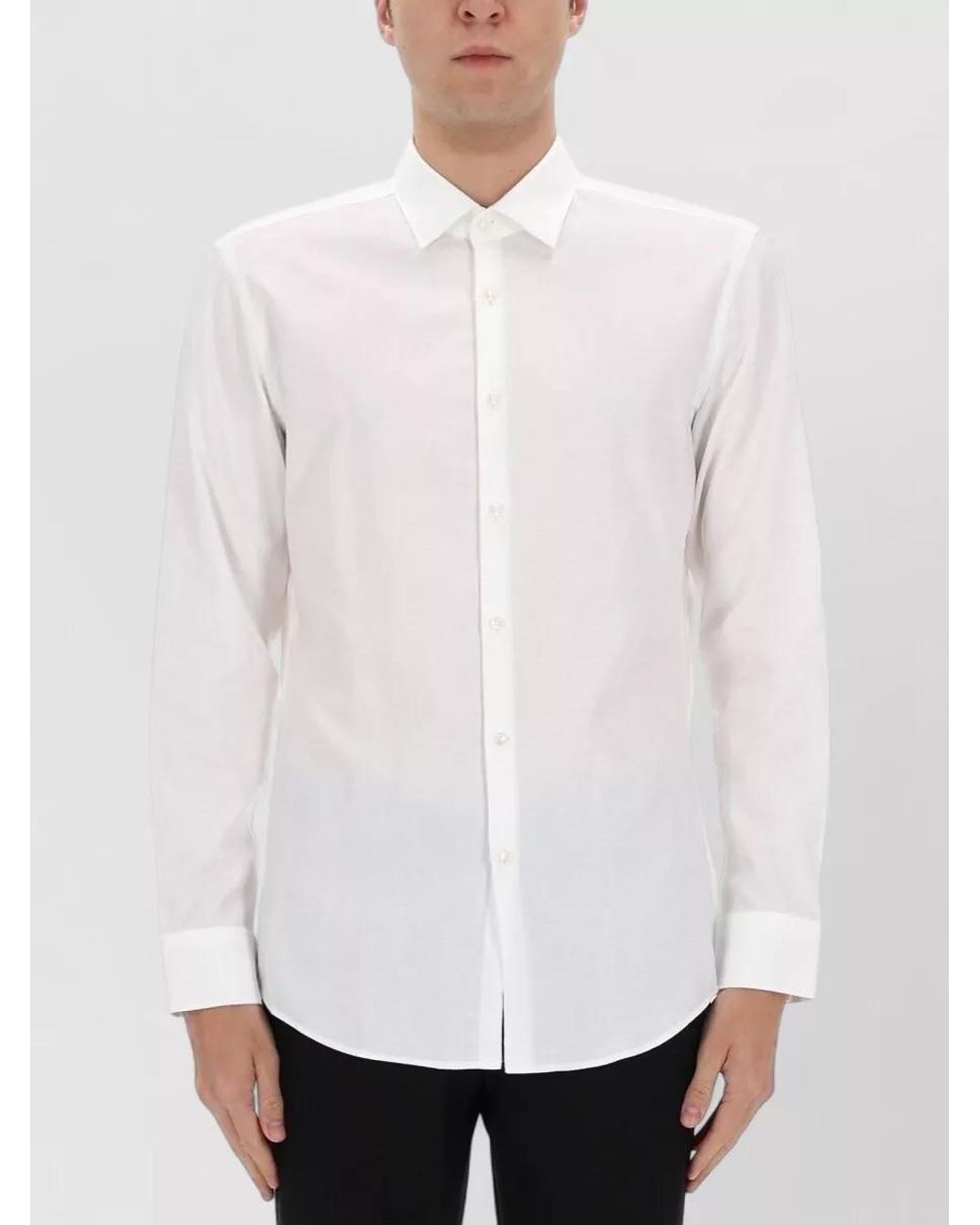 HUGO White Cotton Shirt for men
