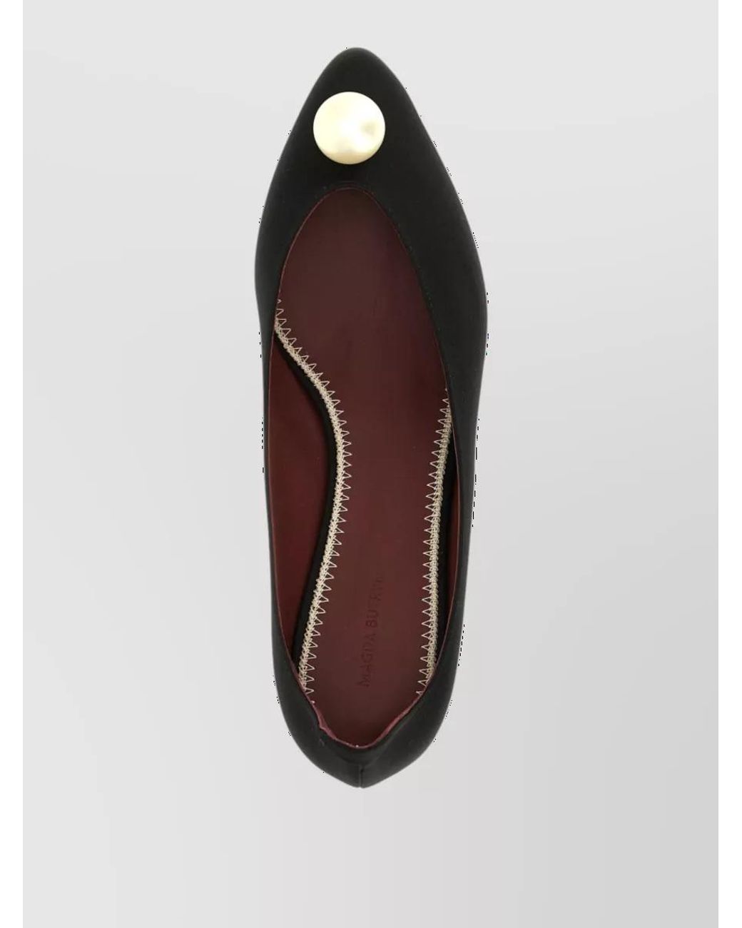 Magda Butrym Multicolor Silk Satin Pearl Kitten Heel Pumps