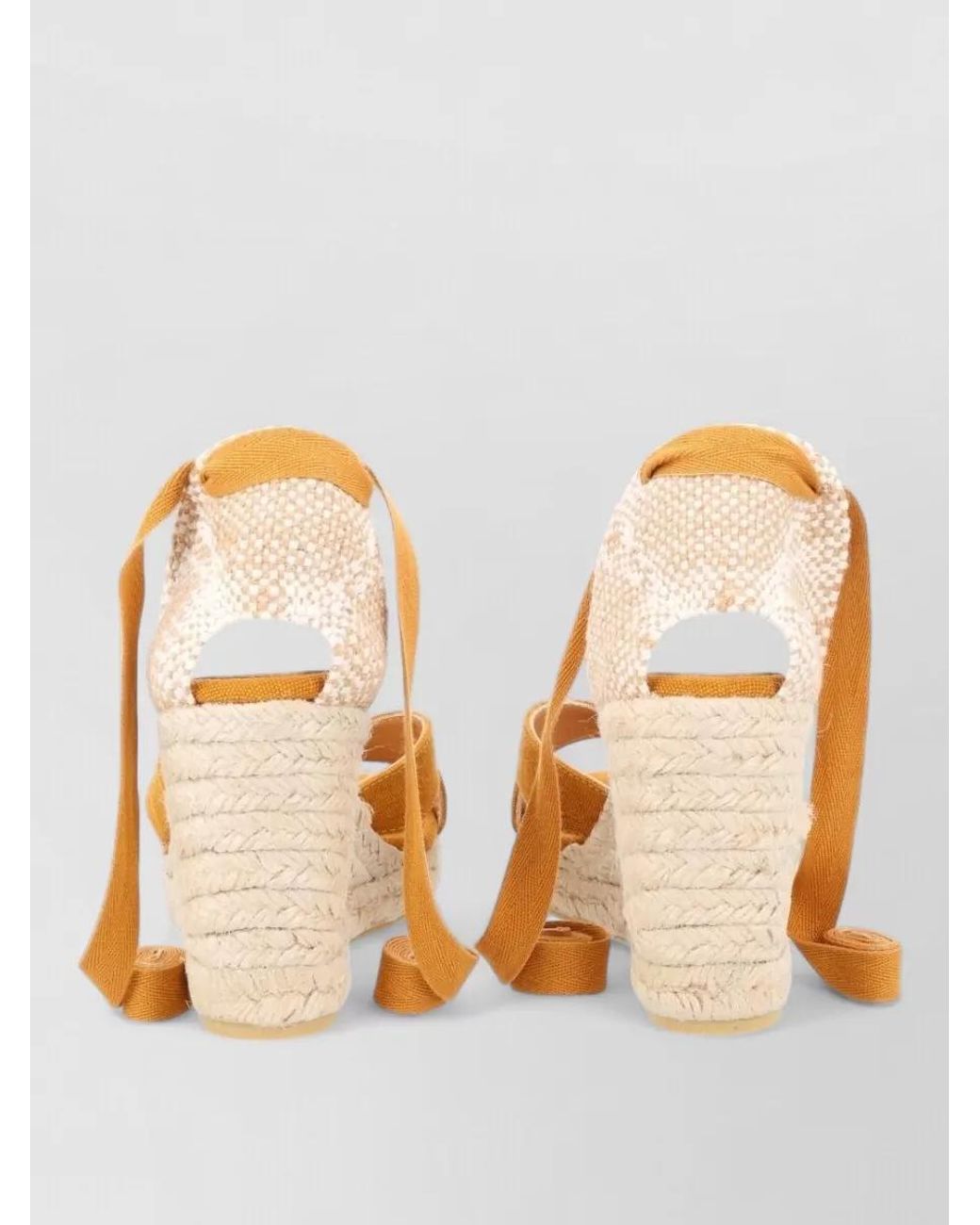 Castaner Orange Organic Cotton Espadrille Sandals