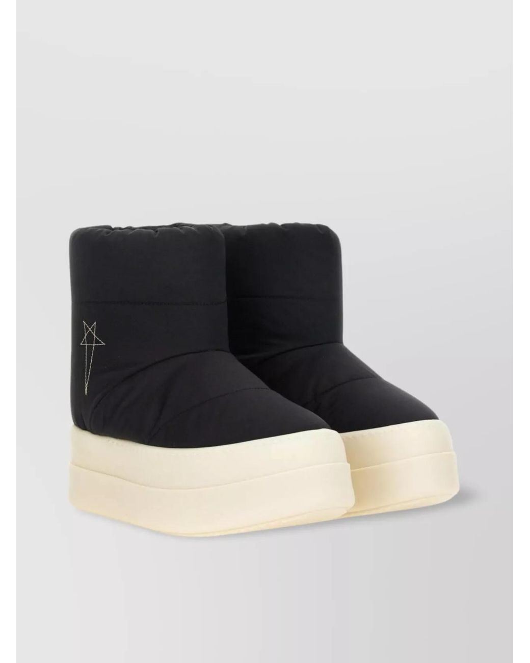 Rick Owens Black Padded Boots