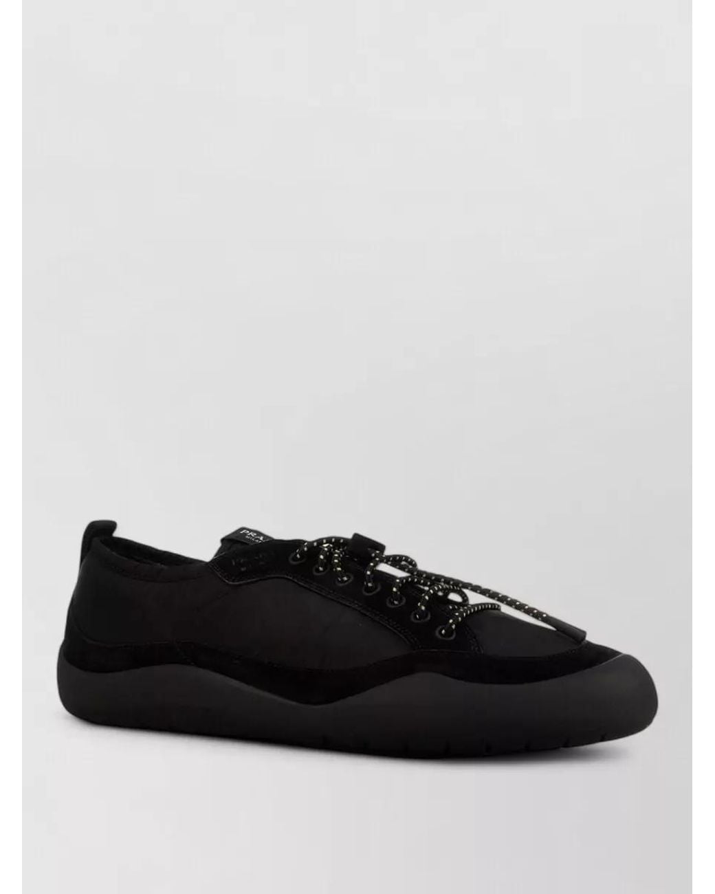Prada Black Re-Nylon Lace-Up Sneakers for men