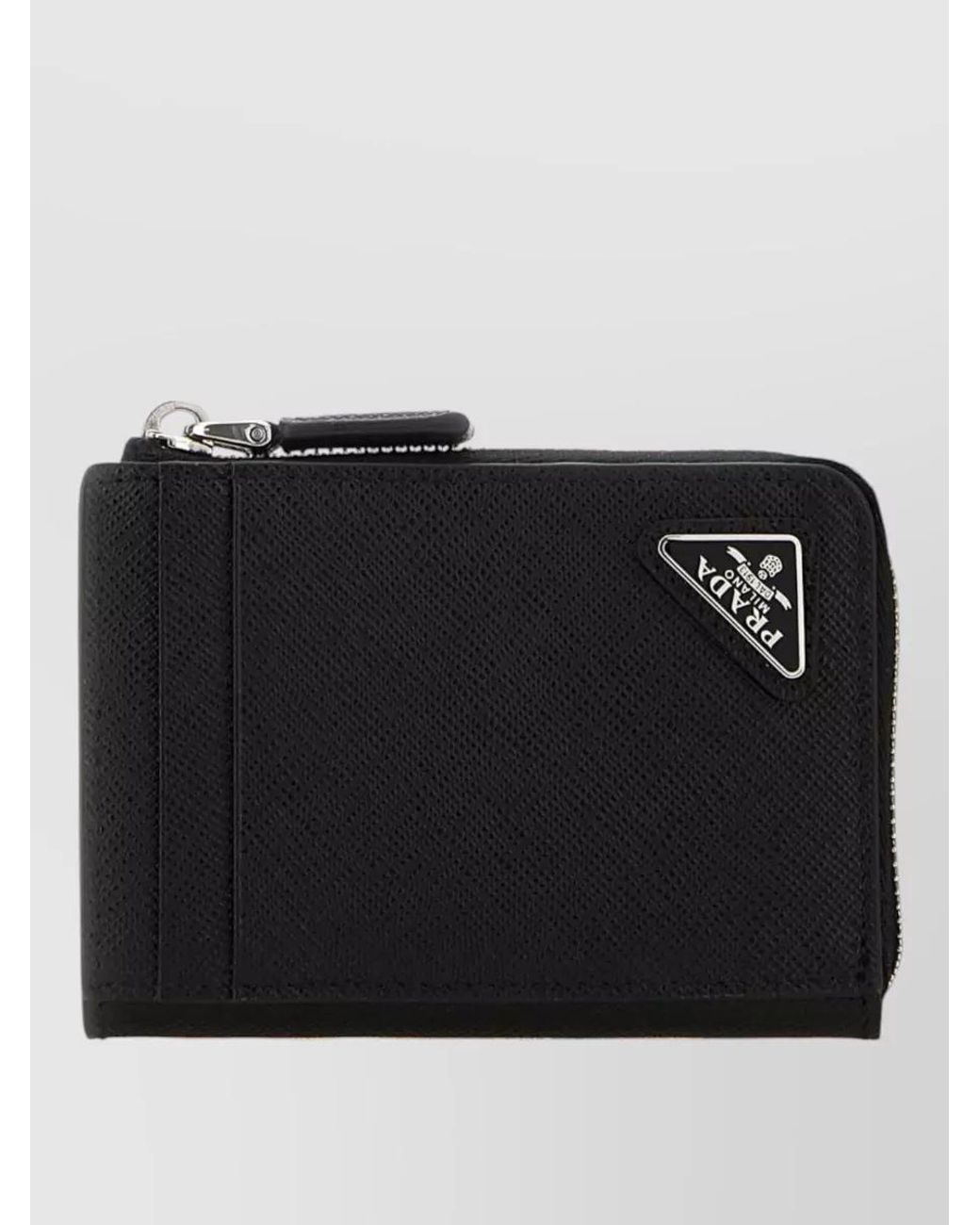 Prada Black Leather Card Holder for men