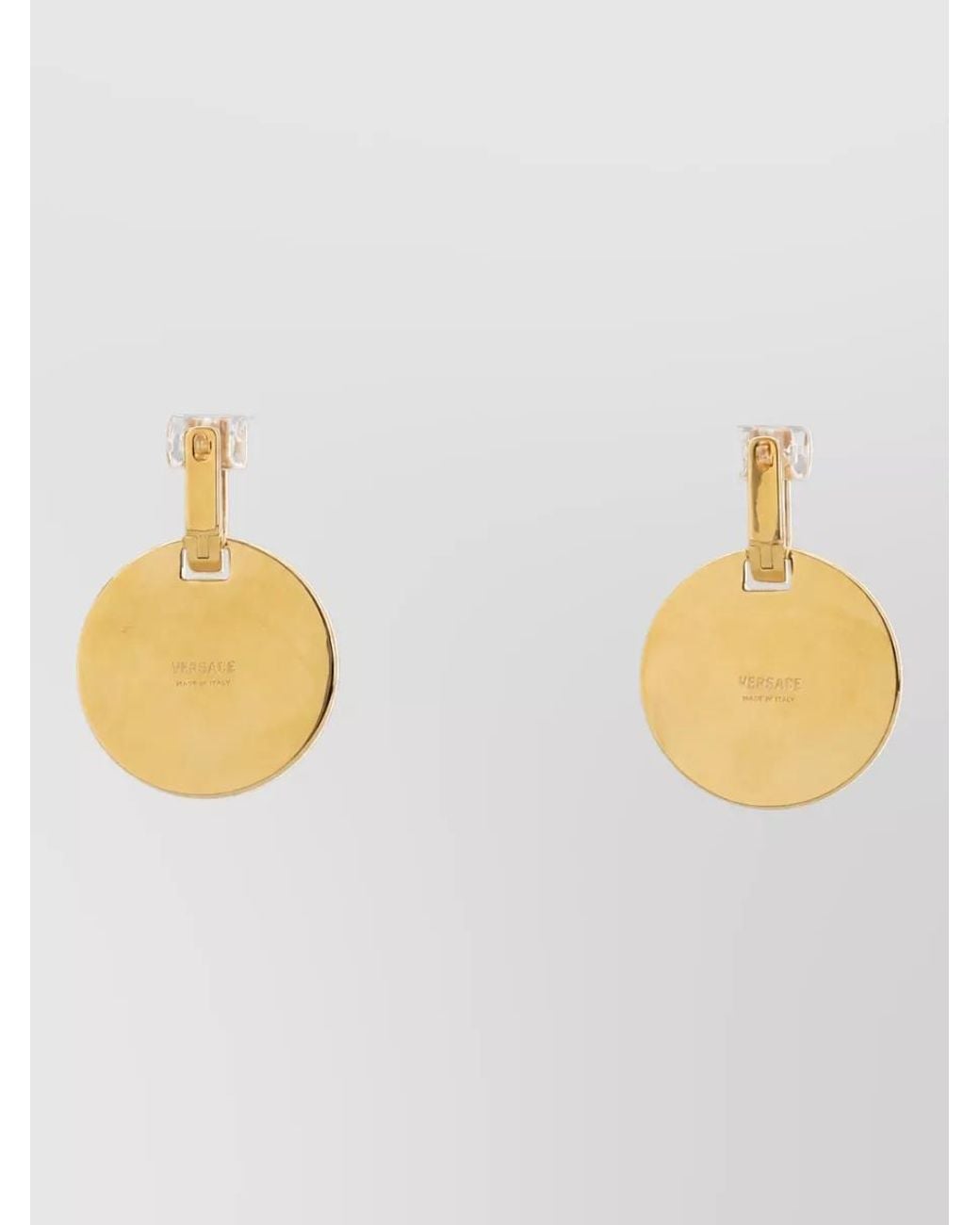 Versace Metallic Hammered Earrings