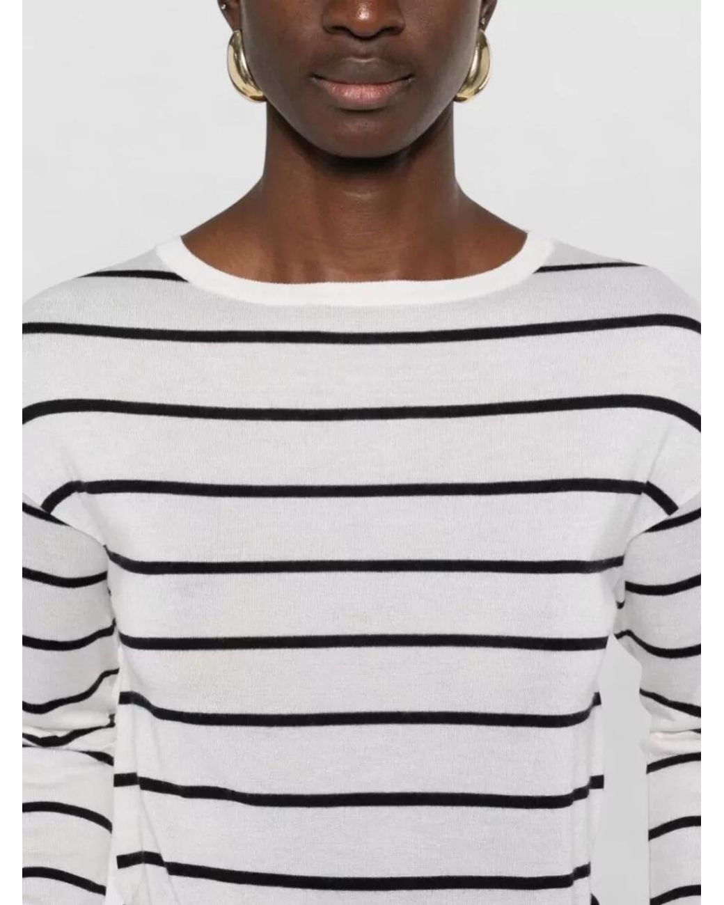 Max Mara White Cashmere And Silk Sweater