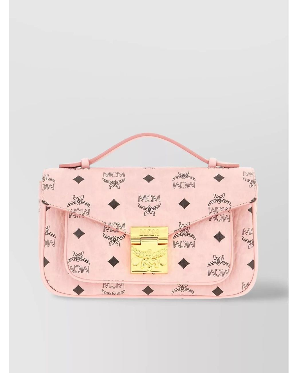MCM Pink Tracey Medium Leather Cross-Body Bag