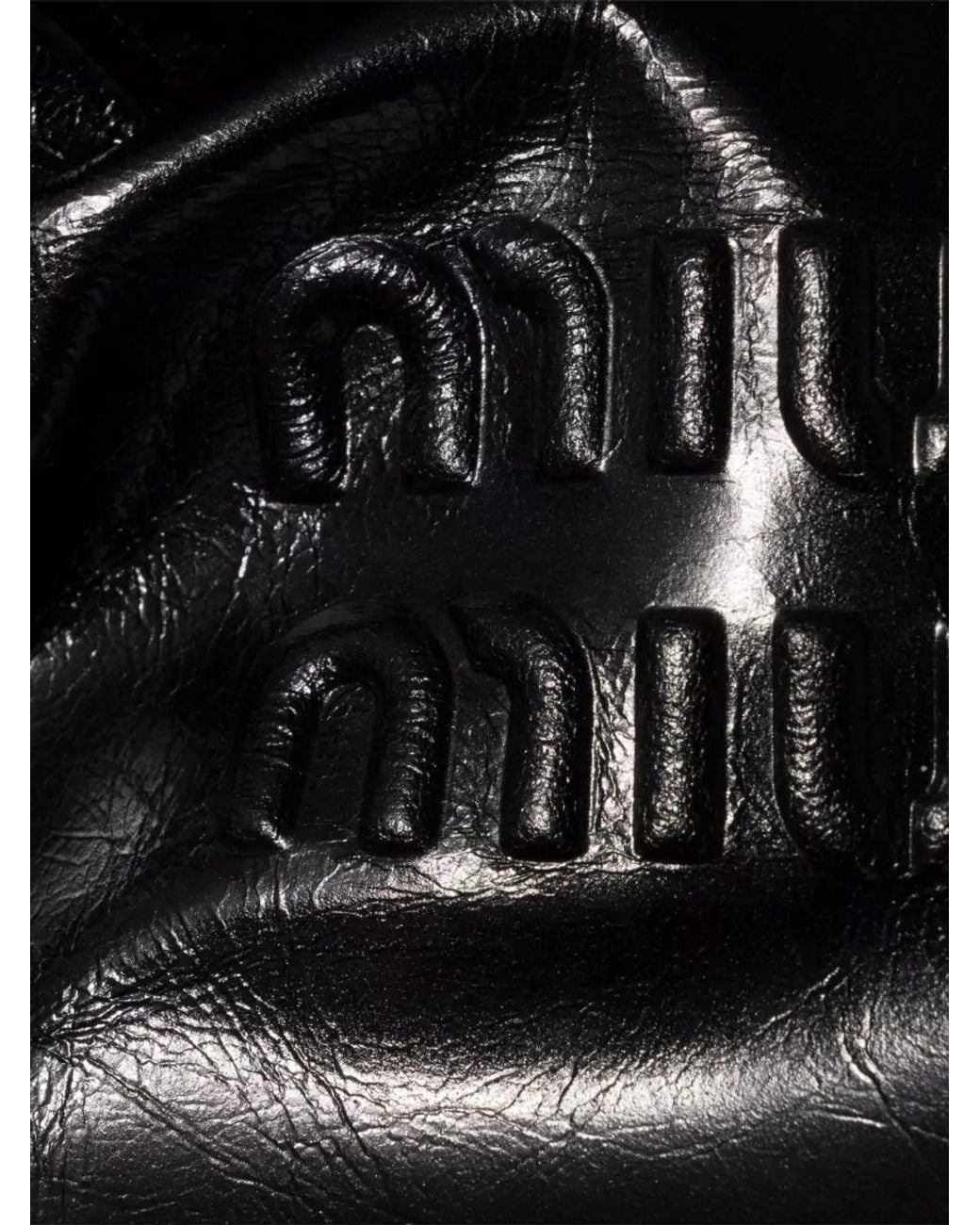 Miu Miu Black Na Leather Shoulder Bag
