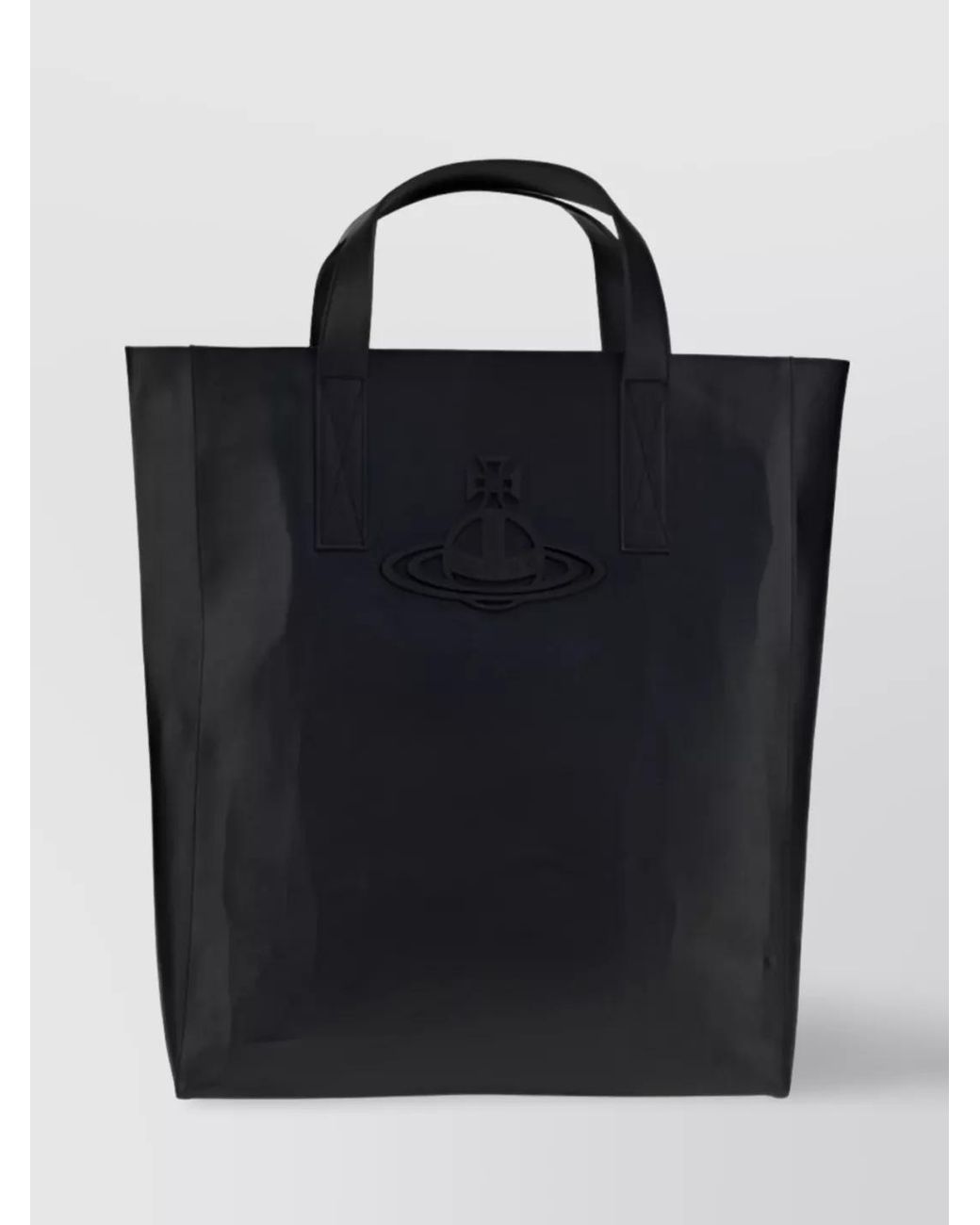 Vivienne Westwood Black Medium Leather Tote Bag