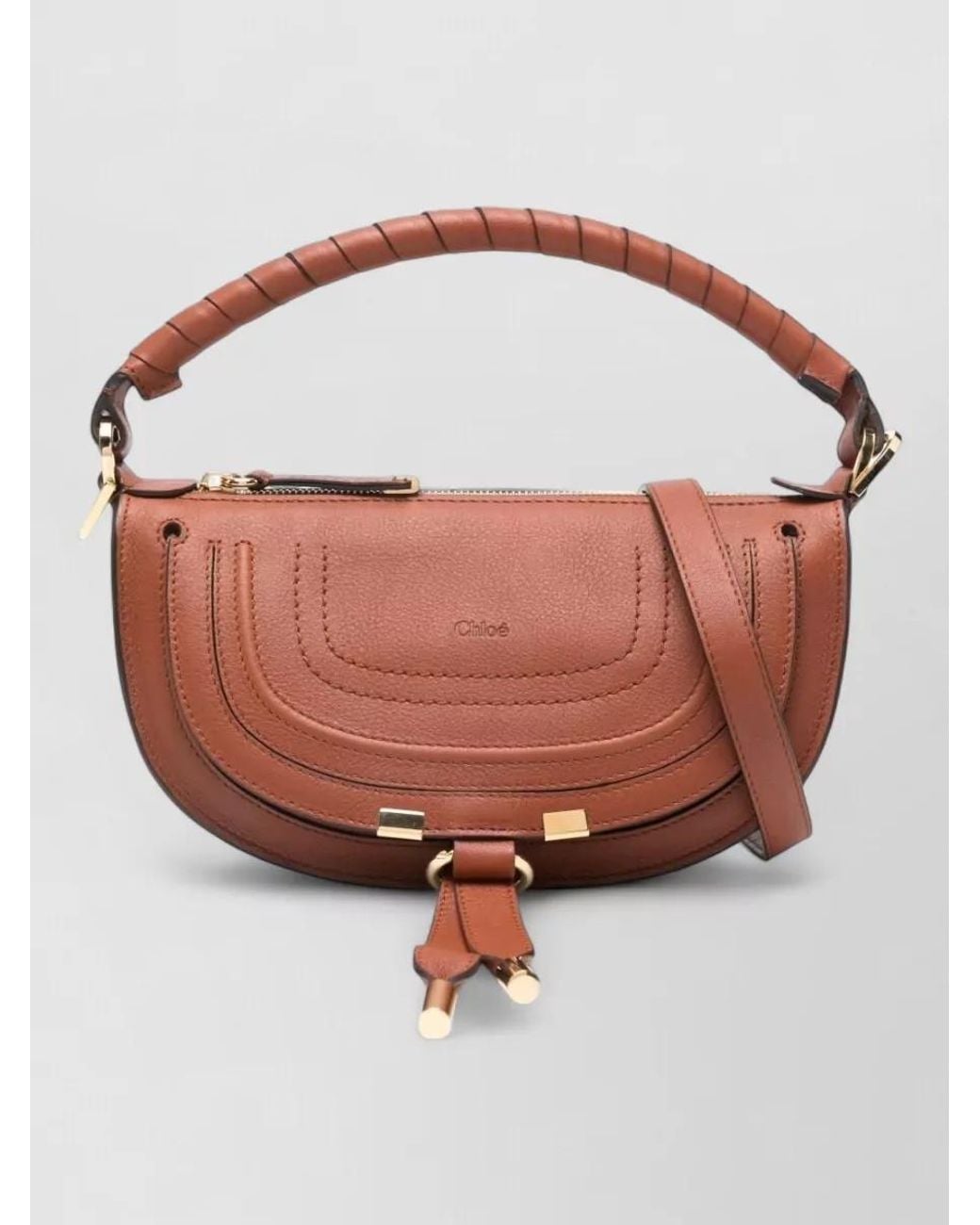 Chloé Pink Marcie Mini Leather Shoulder Bag