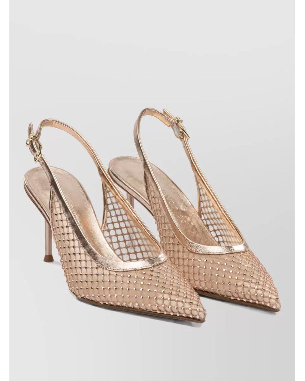 Sergio Levantesi Natural Leather Slingback Pumps