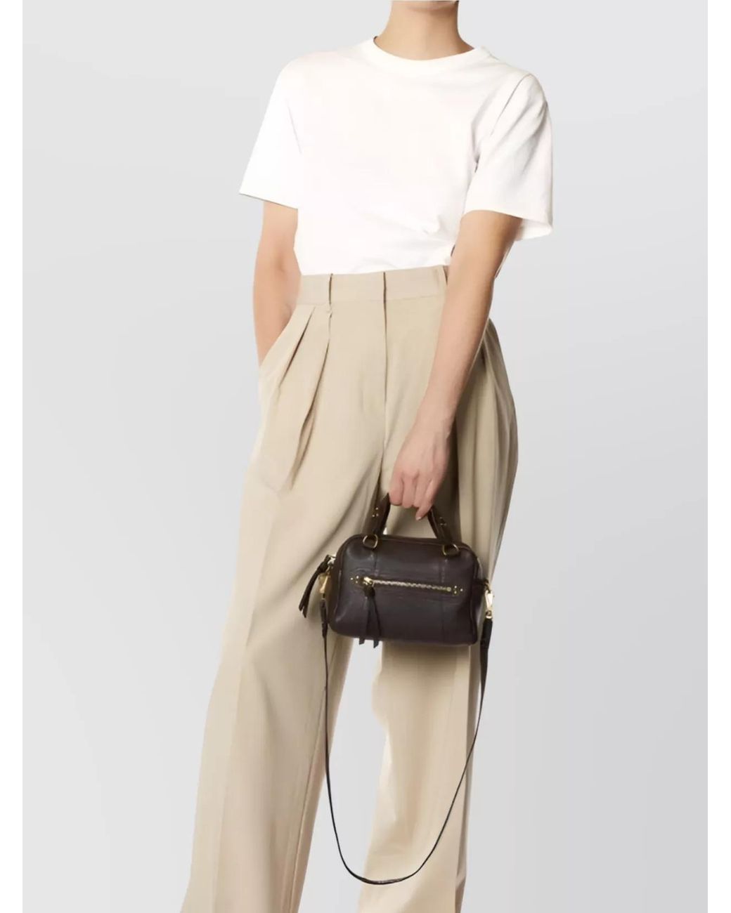 Jérôme Dreyfuss Brown Leather Shoulder Bag