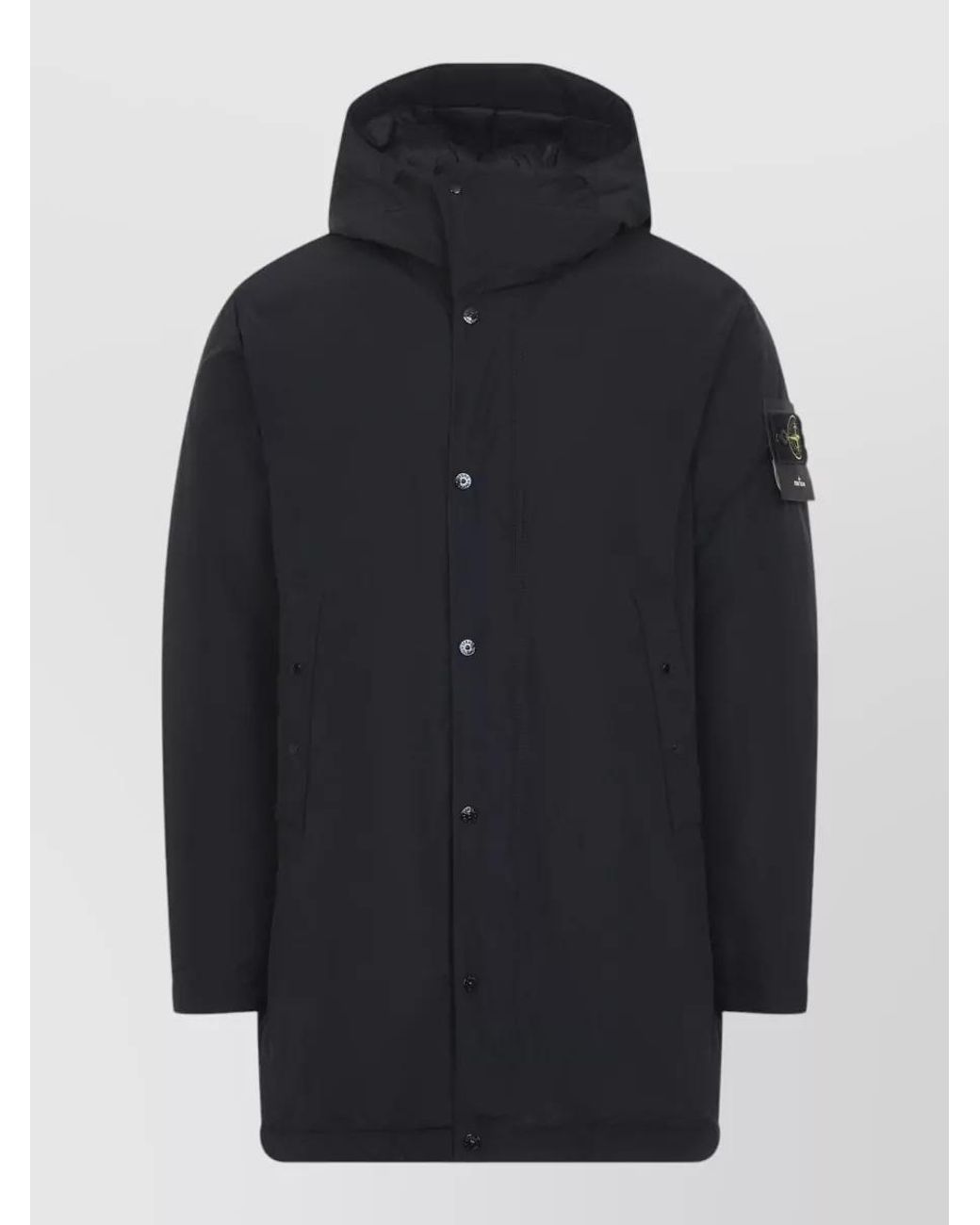 Stone Island Blue Down Long Padded Parka for men