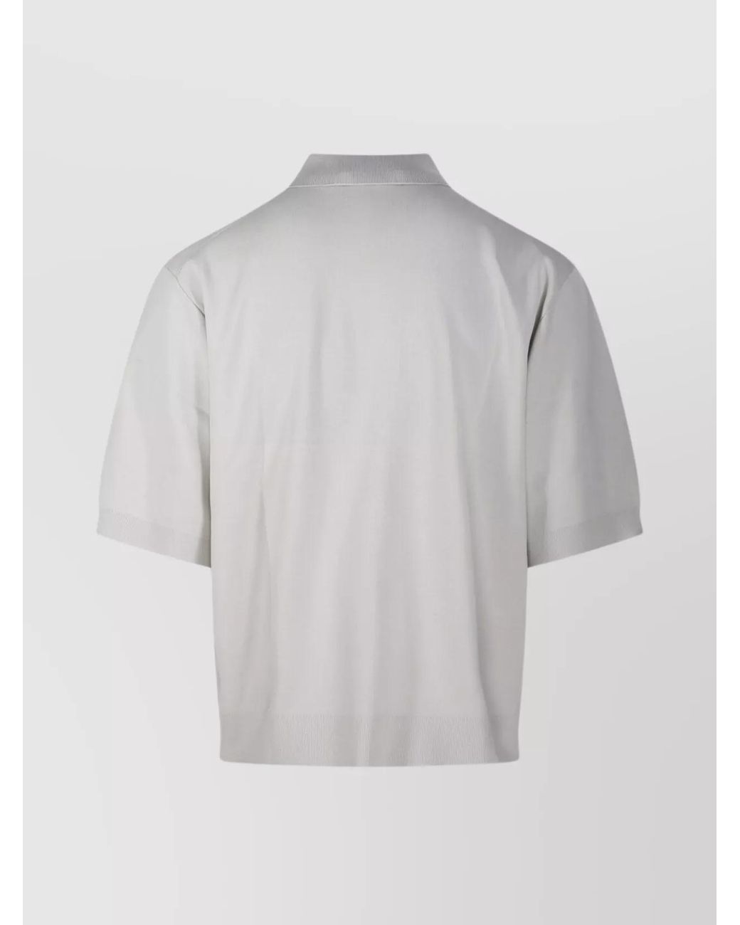 Studio Nicholson White Knitted Polo Shirt for men