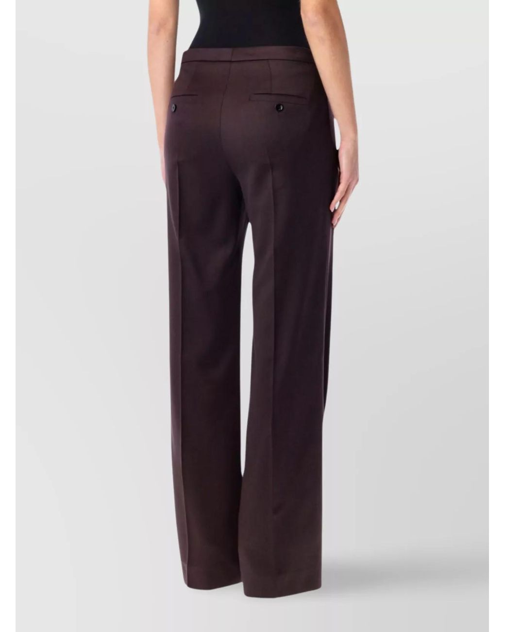 Magda Butrym Blue Wool Straight-Leg Tailored Trousers
