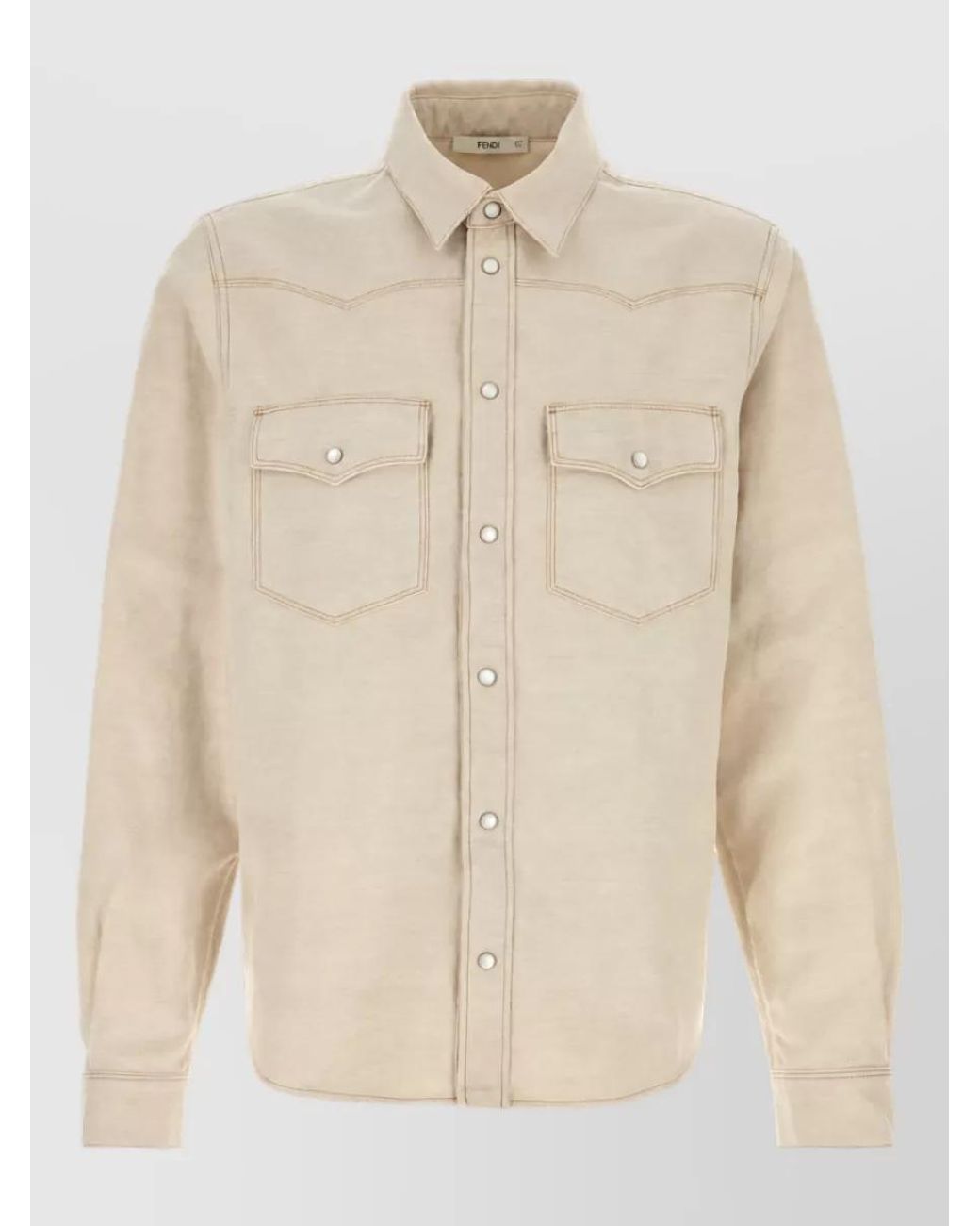 Fendi Natural Denim Shirt Jacket for men