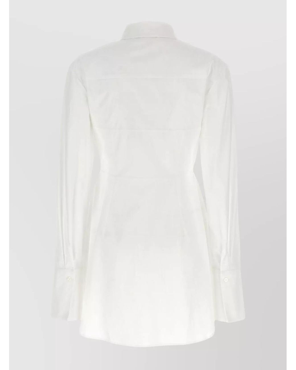 Nensi Dojaka White Cotton Hybrid Shirt