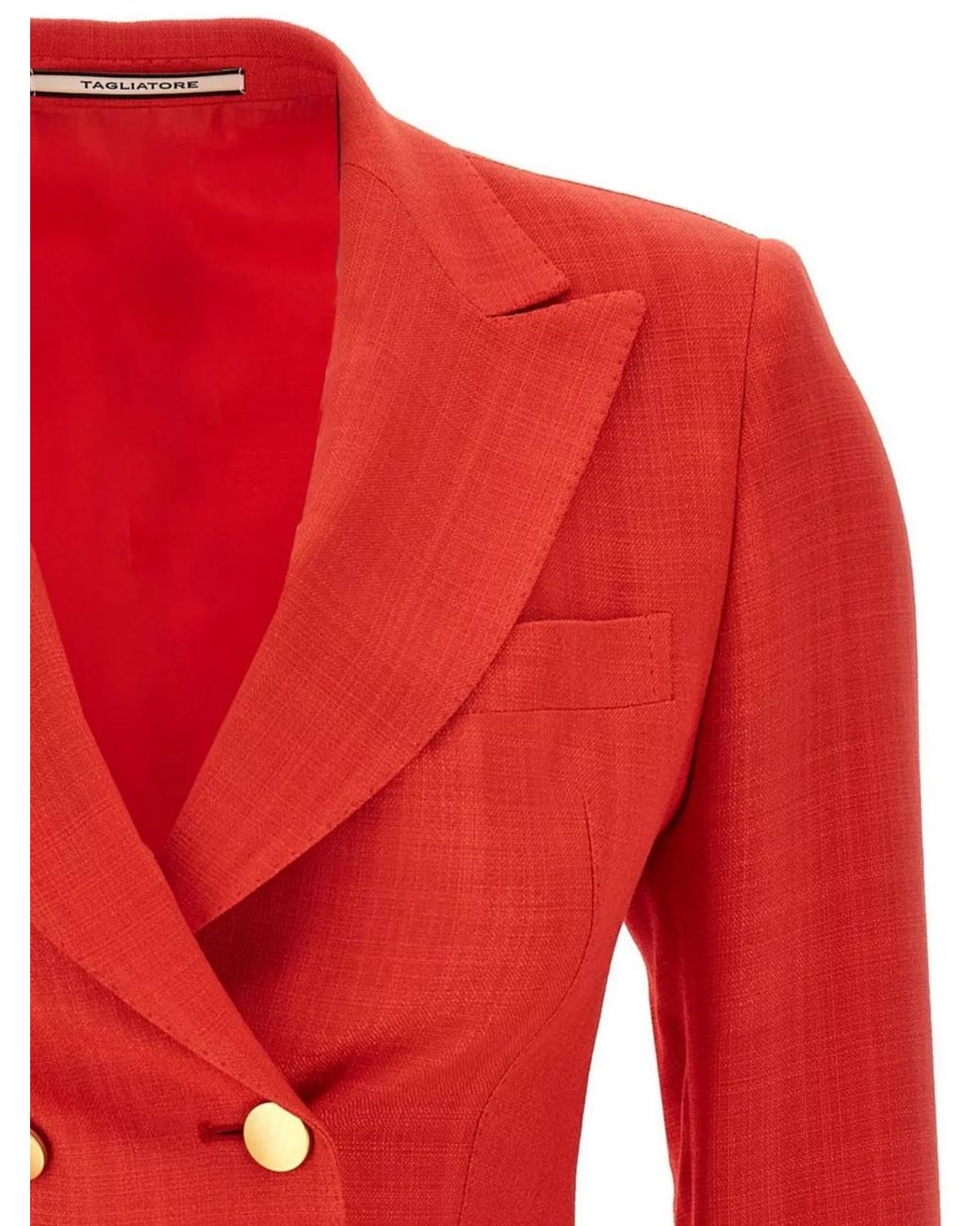 Tagliatore Red Double-Breasted Blazer