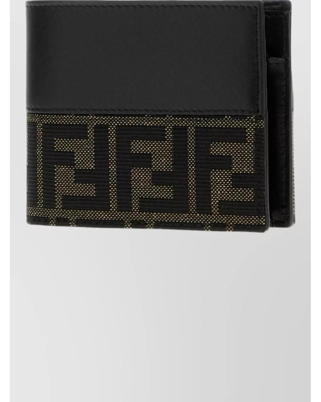 Fendi Black Leather Bifold Wallet for men