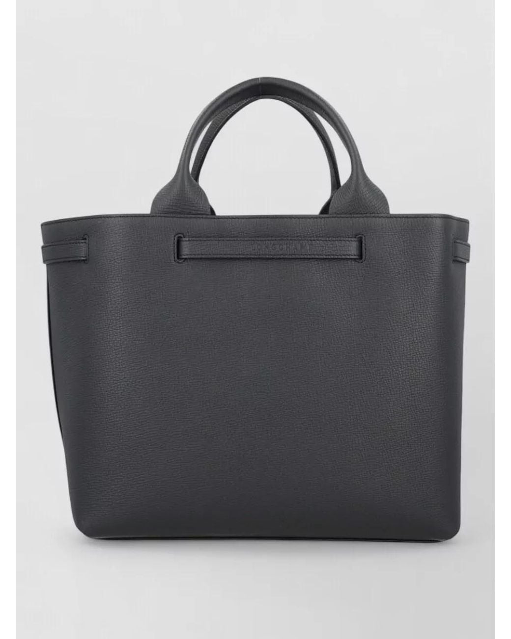 Longchamp Black Calf Leather Le Smart Large Tote Bag