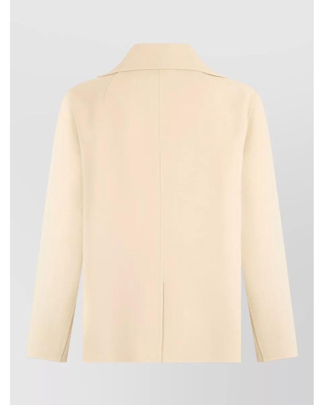 Max Mara Natural Wool Double-Breasted Coat