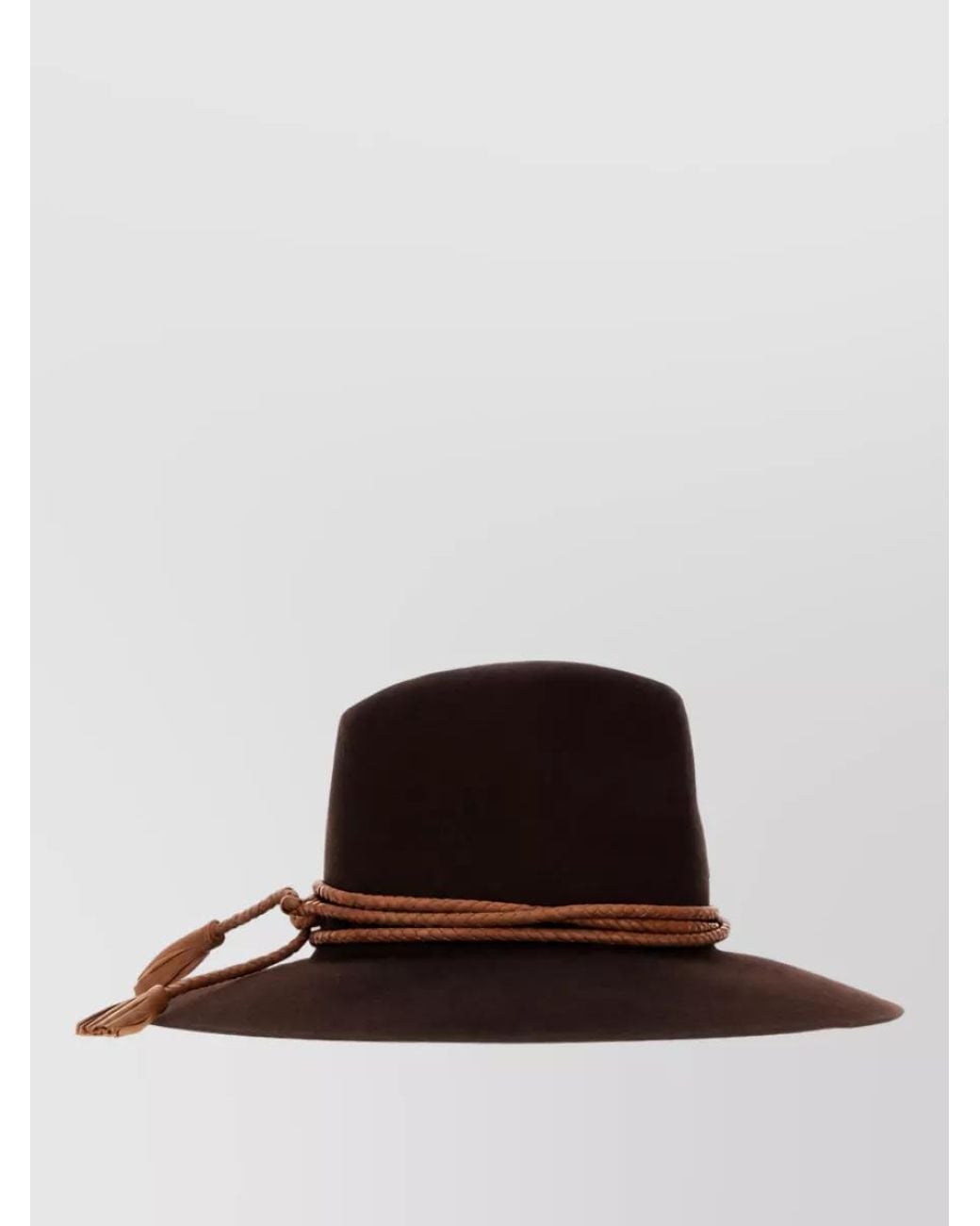 Moncler Brown Wool Fedora Hat