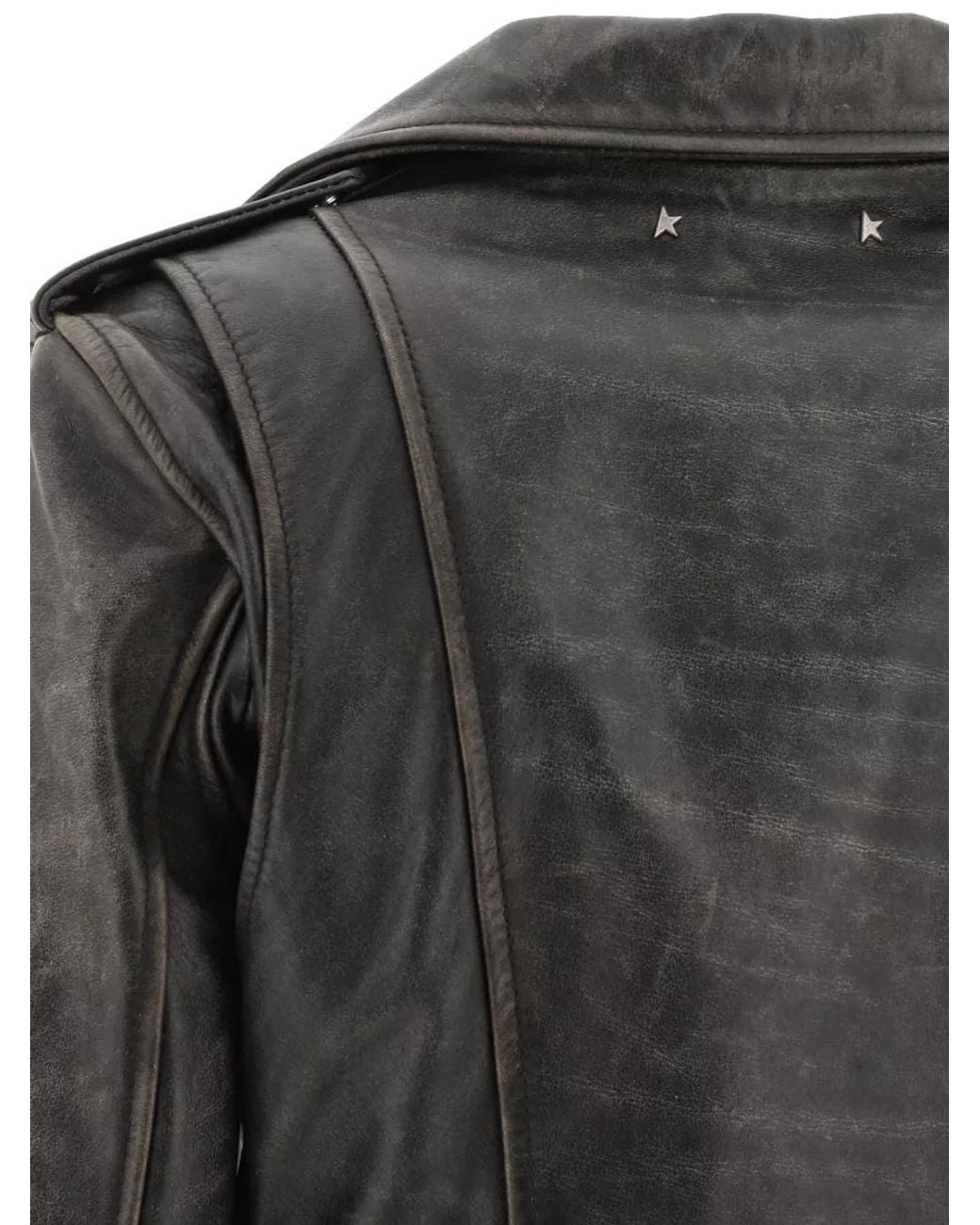 Golden Goose Deluxe Brand Black Leather Biker Jacket