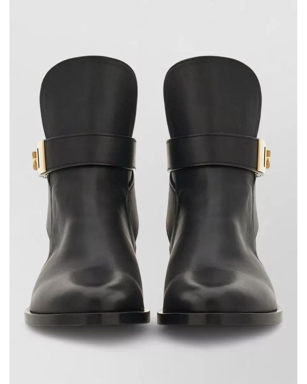 Ferragamo Black Leather Ankle Boots