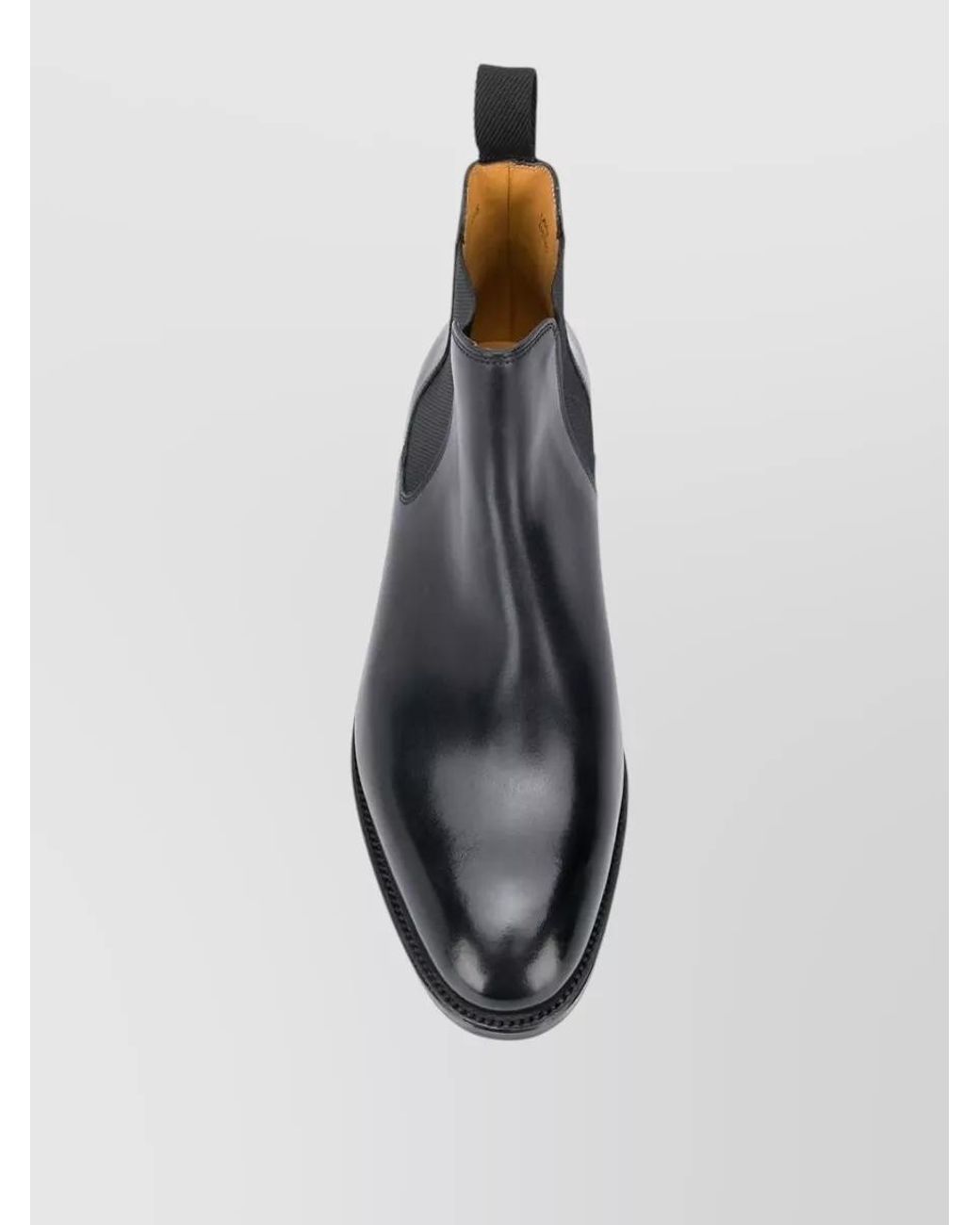 John Lobb Black Leather Chelsea Boots for men