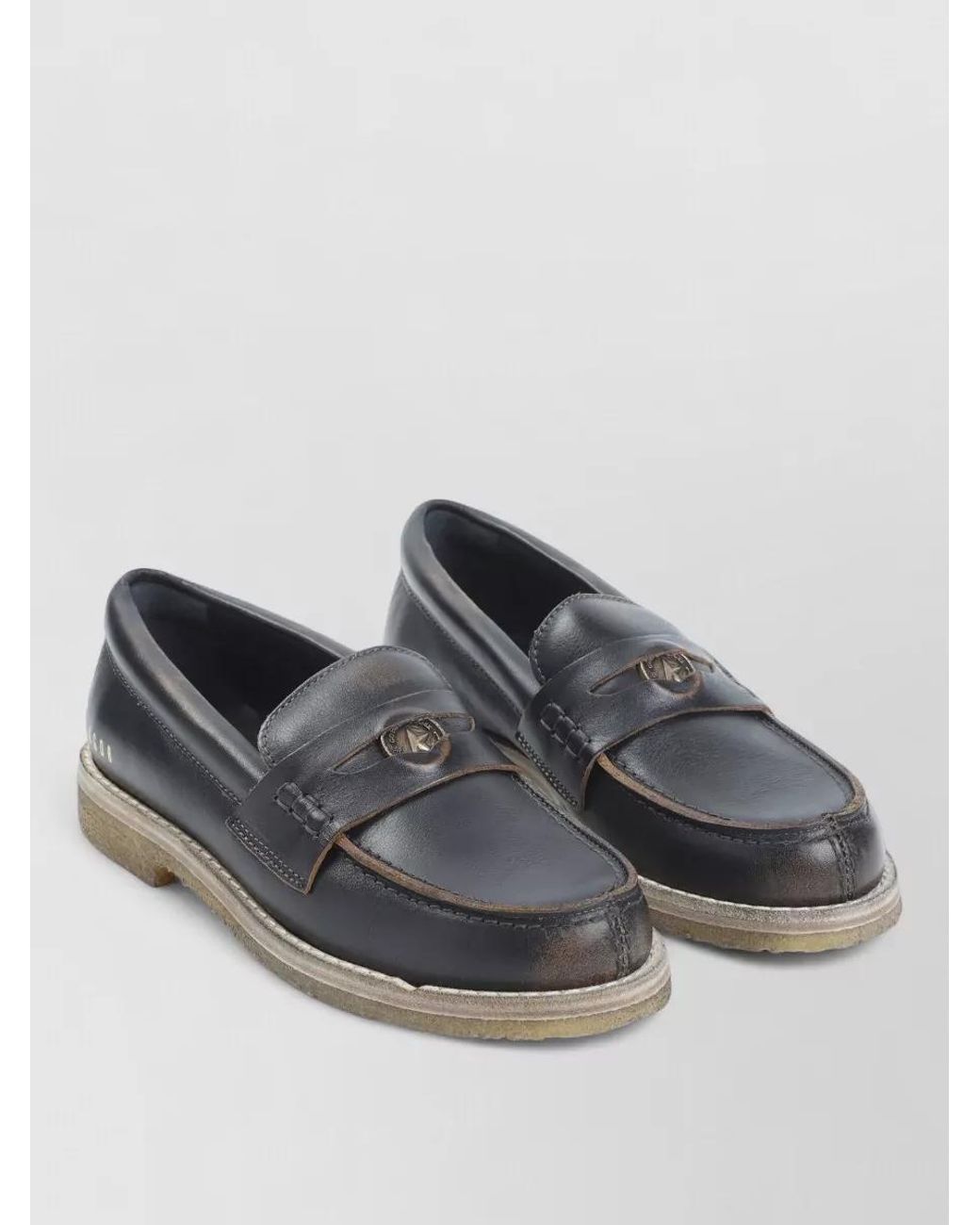 Golden Goose Deluxe Brand Gray Leather Loafers