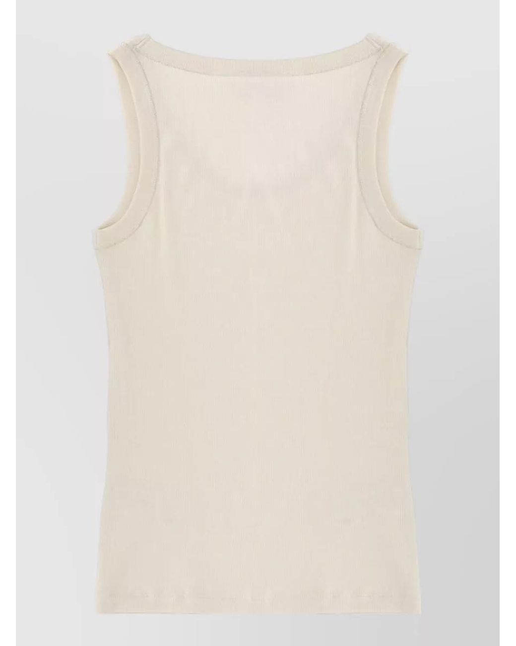 Fabiana Filippi Natural Ribbed Cotton Tank Top