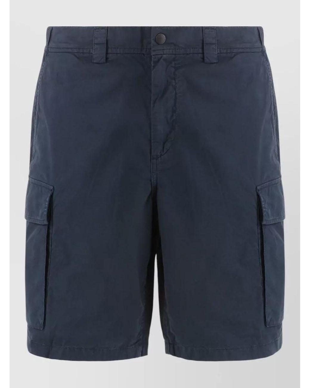 Woolrich Blue Cotton Cargo Shorts for men