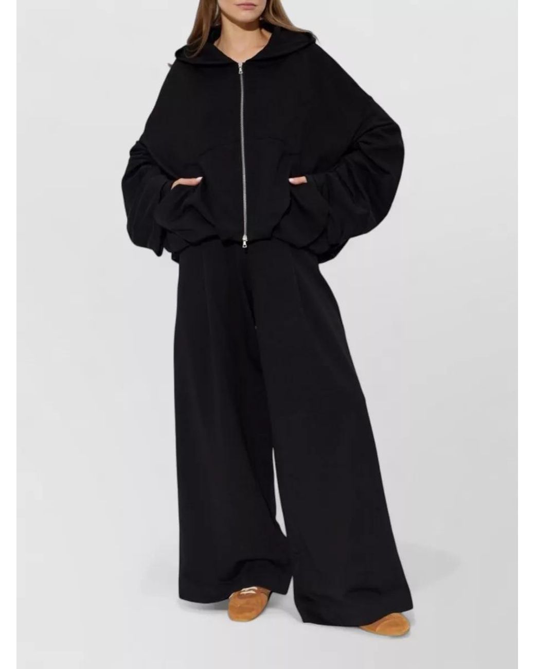 Dries Van Noten Black Cotton Straight Trousers