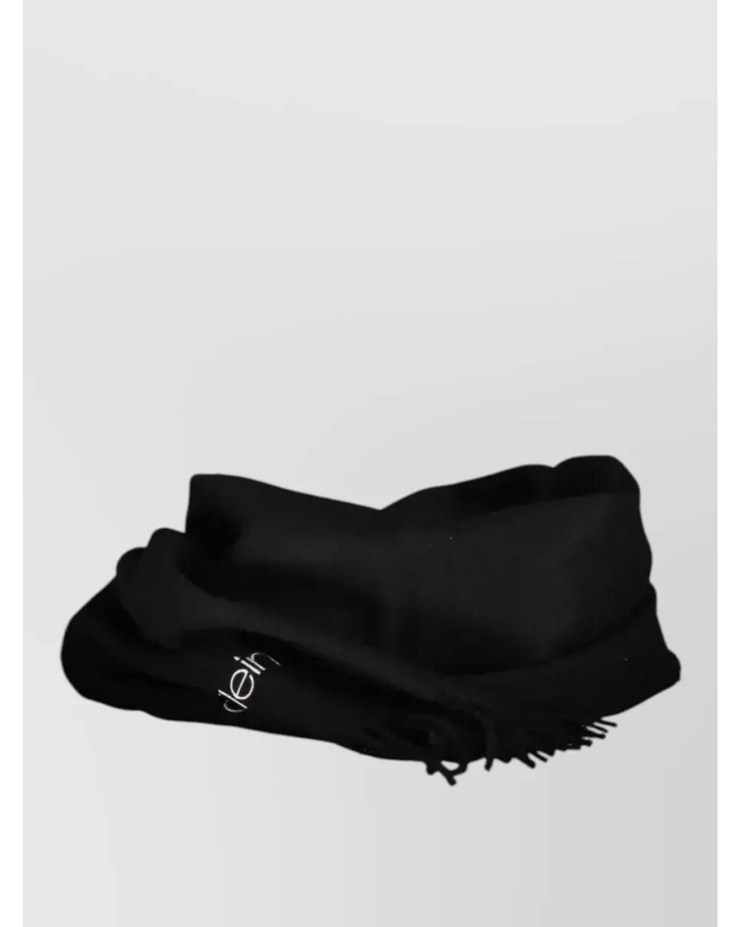 Calvin Klein White Acrylic Beanie And Fringed Scarf Set for men