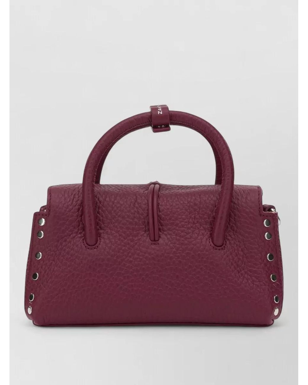 Zanellato Purple Leather Dotta Centauro Baby Mini Bag