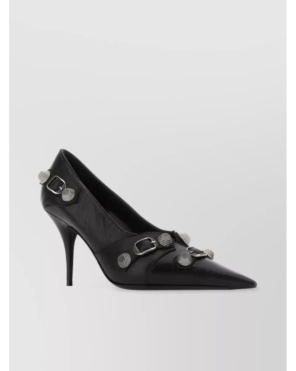 Balenciaga Black Lambskin Leather High Heel Pumps