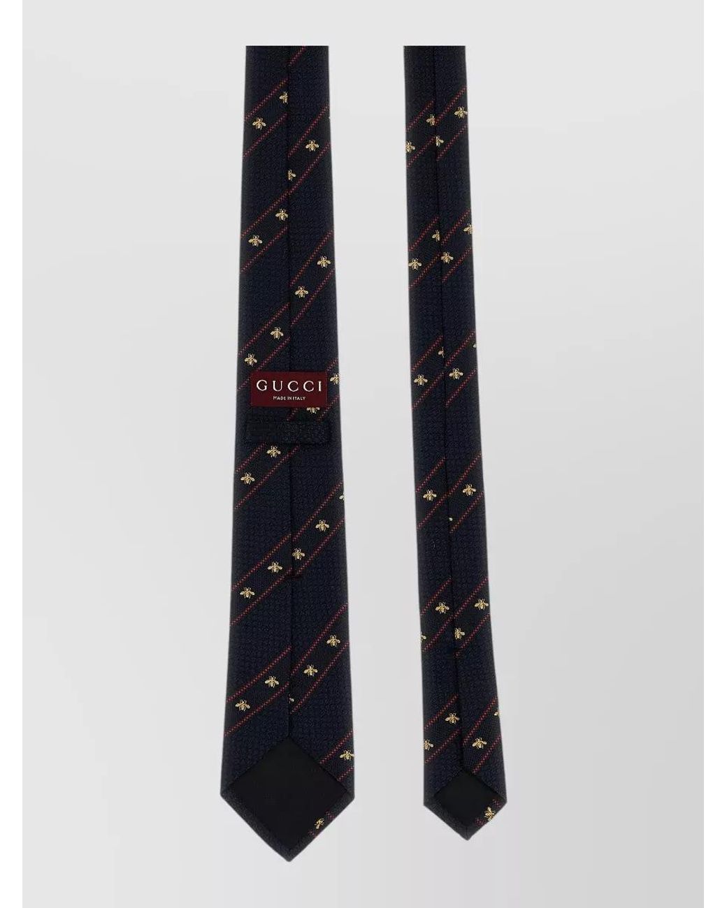 Gucci Black Silk Striped Tie for men